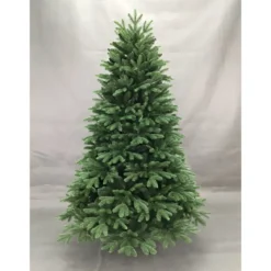 Albero di Natale 210 cm Verde PE PVC Effetto Realistico Base 140 cm
