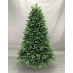 Albero di Natale 240 cm Verde PE PVC Effetto Realistico Base 157 cm