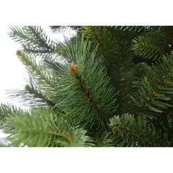 Albero di Natale 240 cm Verde PE PVC Effetto Realistico Base 157 cm