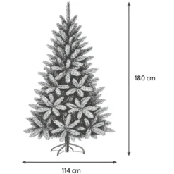 Albero di Natale Effetto Realistico Verde Altezza 180 cm in PVC PE