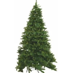 Albero di Natale Folto in PVC Verde 210 cm Realistico con Base a Croce
