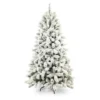 Albero di Natale Innevato Altezza 240 cm Artificiale Rami in PVC