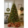Albero di Natale in PVC 180 cm Realistico con Base a Croce Verde Folto