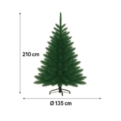Albero di Natale Pino Verde Folto Alto 210 cm Realistico