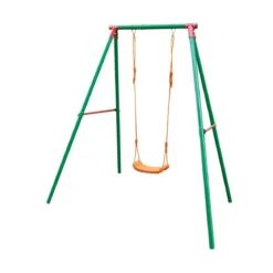 Altalena in Acciaio 1 Posto Seggiolino per Bambini da Giardino Esterno Bimbi
