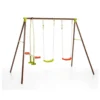 Altalena in Metallo 4 Posti Seggiolini Gioco per Bambini Giardino