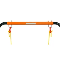 Altalena per Bambini in Acciaio Singola per Giardino 168x163x200 cm