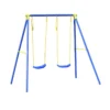 Altalena 2 Posti Bambini Blu Struttura Metallo Alt 182 Giochi 3-12 anni Max 50kg