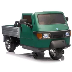 Ape Car Piaggio Elettrica per Bambini Verde con Ruote EVA e Telecomando