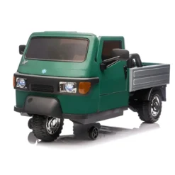 Ape Car Piaggio Elettrica per Bambini Verde con Ruote EVA e Telecomando