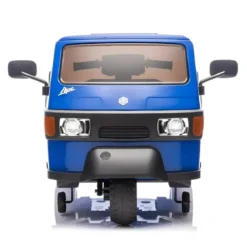 Ape Car Piaggio Elettrica per Bambini Blu con Ruote EVA e Telecomando
