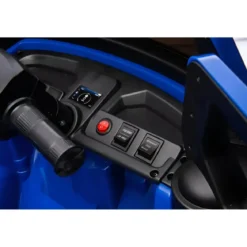 Ape Car Piaggio Elettrica per Bambini Blu con Ruote EVA e Telecomando