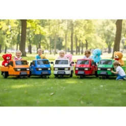 Ape Car Piaggio Elettrica per Bambini Arancione Ruote EVA e Telecomando