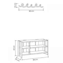 Appendiabiti Bianco con Panca 3 Ripiani Moderno da Ingresso Scarpiera