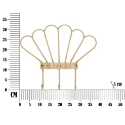 Appendiabiti da Parete in Metallo e Plastica 3 Ganci Effetto Bambu
