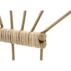 Appendiabiti da Parete in Metallo e Plastica 3 Ganci Effetto Bambu