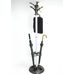 Appendiabiti da Terra con Portaombrelli Ingresso h170 cm Antracite