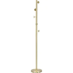 Appendiabiti da Terra in Metallo h185 cm Piantana Oro Design Moderno