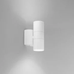 Applique a Muro Doppia Emissione Faretto Bianco a Parete da Esterno