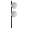 Applique a Muro in Metallo Nero 2 Punti Luce Lampada Elegante da Parete
