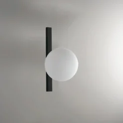 Applique a Muro Punto Luce Elegante Lampada da Parete in Metallo Nero