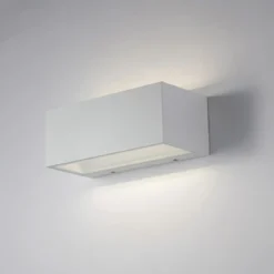 Applique a Parete Bianca Intec in Alluminio Luce da Muro da Esterno