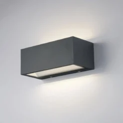 Applique a Parete da Esterno Intec in Alluminio Antracite Luce da Muro