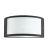 Applique da Esterno in Alluminio Nero Faretto Luce Intec per Giardino