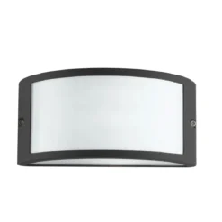 Applique da Esterno in Alluminio Nero Faretto Luce Intec per Giardino