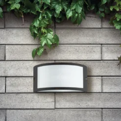 Applique da Esterno in Alluminio Nero Faretto Luce Intec per Giardino