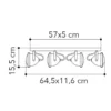 Applique Faretti Orientabili 4 Punti Luce Lampada da Parete per Interno