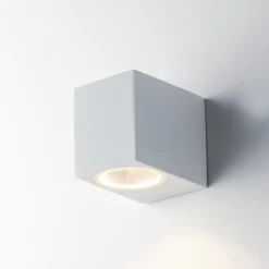 Applique Faretto a Parete da Esterno in Alluminio Bianco un Punto Luce