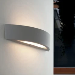 Applique in Alluminio Argento da Esterno Intec Faretto per Giardino