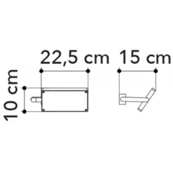 Applique Orientabile da Parete Intec Lampada da Interno Regolabile a LED