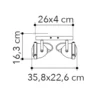 Applique 2 Punti Luce Faretti Orientabili Lampada da Parete per Interno