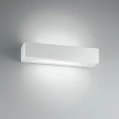 Applique Rettangolare Lampada a Muro Verniciabile Luce da Parete Intec