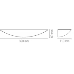 Applique Verniciabile in Gesso Bianco Luce da Parete Intec Lampada a Muro
