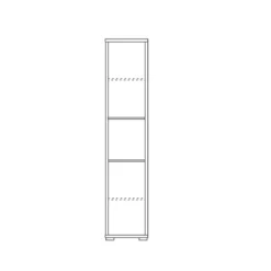 Armadio 1 Anta 180 Grigio Ossido Ufficio Mobile con Ripiani a Colonna da Bagno