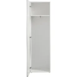 Armadio 1 Anta 190 Mobile con Mensole Design Originale Bianco per Ingresso