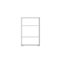 Armadio 2 Ante Alto 110 Ossido Bianco Credenza Ripiani da Ufficio Mobile Camera