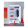 Armadio 2 Ante 2 Cassetti h 200 Bianco Ripiani Cassetti Mobile Cabina Guardaroba