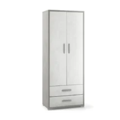 Armadio 2 Ante con Cassetti Ossido Grigio Ripiani Ufficio Mobile Porta Documenti