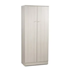 Armadio 2 Ante 150 Eucalipto Ufficio Mobile con Ripiani Scarpiera Bagno Ingresso