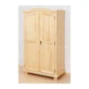 Armadio 2 Ante in Legno Massello Appendiabiti Camera da Letto Cabina Guardaroba