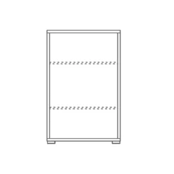 Armadio 2 Ante Noce Ossido Bianco Credenza Multiuso con Ripiani Mobile