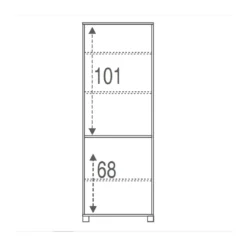 Armadio 180 2 Ante Olmo Mobile con Ripiani da Ufficio Camera da Letto Scarpiera