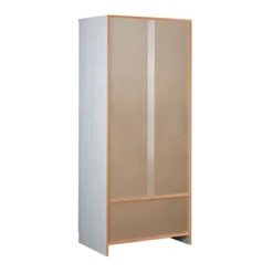 Armadio Bianco 180 2 Ante Appendiabiti Mobile con Ripiano Ufficio Camera Letto