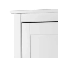 Armadio Camera da Letto 2 Ante con Asta Appendiabiti Legno Bianco
