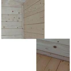 Armadio Casetta in Legno con Pavimento Ripostiglio Attrezzi da Giardino Balcone