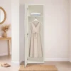 Armadio con 1 Anta Battente e Asta Appendiabiti Beige Cachemire